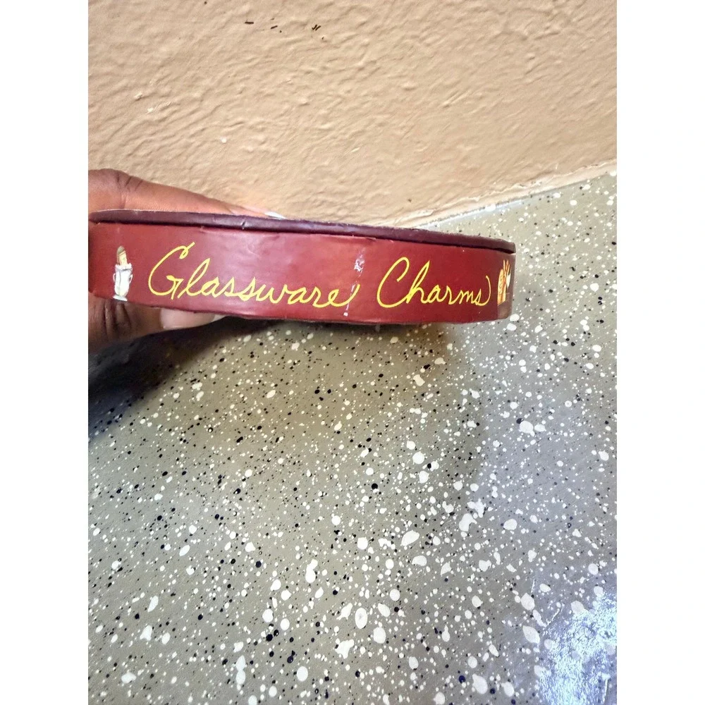 Jennifer Garant Glassware Wine Charms Set‎ of 6 French Bistro Art 2003 Vintage